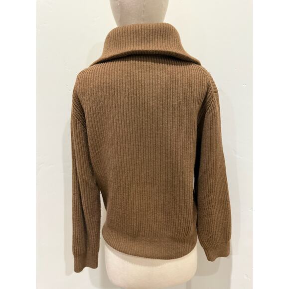 Acne Studios Chunky Sweater Women's Size Extra Small Wool Merino XS Quarter Zip - Picture 2 of 10